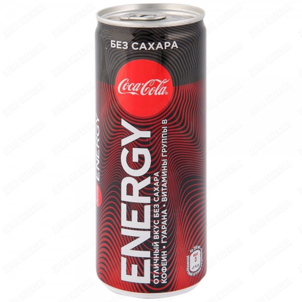 Напиток Coca-Cola Energy Zero газированный тонизирующий энергетический 250мл