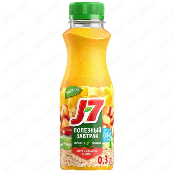 Продукт питьевой J7 "Полезный завтрак" Персик-Манго-Яблоко 0,3л