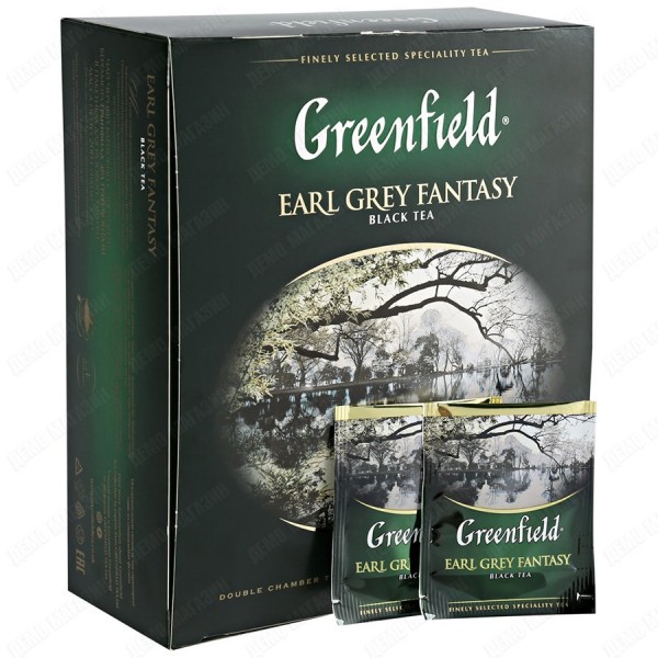 Чай Greenfield Earl Grey Fantasy черный 100 пакетиков по 2 г