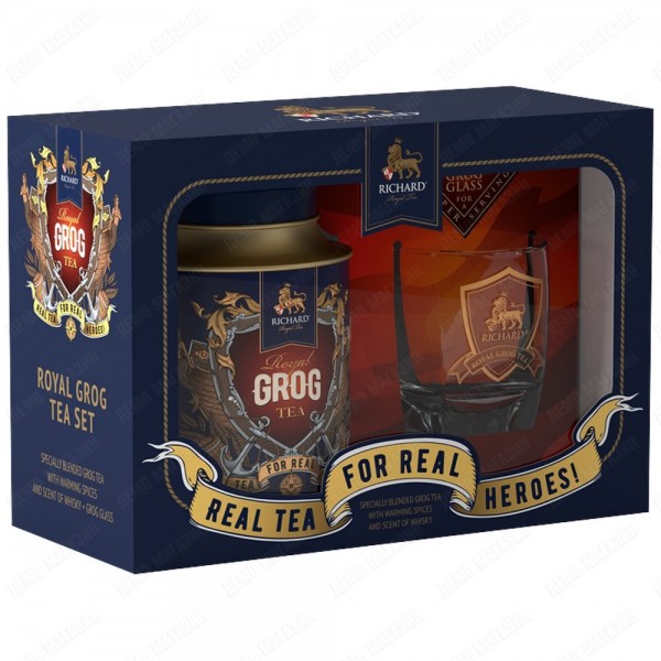 Чай Richard черный листовой ароматизированный Royal Grog Tea Set 120 г