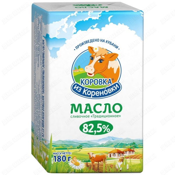 Масло Коровка из Кореновки сливочное традиционное 82.5% 180 г